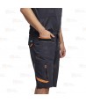 Pantalón bermuda laboral multibolsillos con tejido elástico