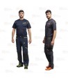 Pantalón laboral multibolsillos con tejido elástico