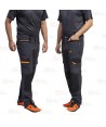 Pantalón laboral multibolsillos con tejido elástico