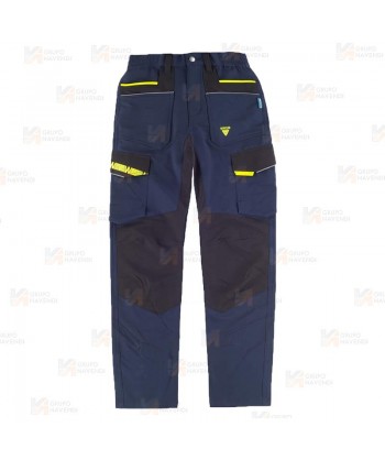 Pantalón laboral multibolsillos con tejido elástico