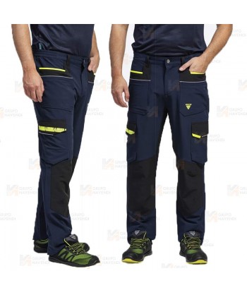 Pantalón laboral multibolsillos con tejido elástico