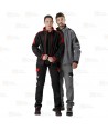 Parka ligera de tejido softshell bicolor con membrana color negro y rojo