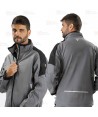 Parka ligera de tejido softshell bicolor con membrana color gris y negro