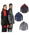 Parka ligera de tejido softshell bicolor con membrana color negro y rojo