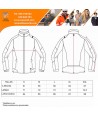 Parka ligera de tejido softshell bicolor con membrana color gris y negro