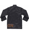 Chaqueta de cocina unisex de manga larga y puños color negra