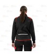 Chaleco bicolor acolchado con tejido softshell color rojo y negro