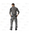 Pantalón bielástico multibolsillos con refuerzos color gris y negro