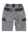 Pantalón bielástico multibolsillos con refuerzos color gris y negro