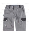 Pantalón bielástico multibolsillos con refuerzos color gris y negro