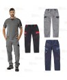 Pantalón bielástico multibolsillos con refuerzos color azafata y marino
