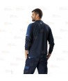 Polo de manga larga bicolor de tejido transpirable  color marino y azafata