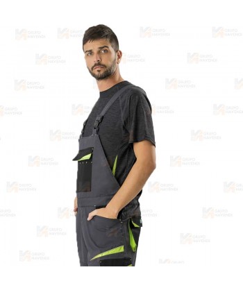 Peto laboral multibolsillos con rodilleras confeccionado con tejido Canvas