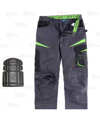 Pantalón laboral multibolsillos con rodilleras confeccionado con tejido Canvas