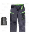 Pantalón laboral multibolsillos con rodilleras confeccionado con tejido Canvas