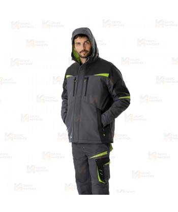 Parka deportiva acolchada con capucha en tejido Ripstop