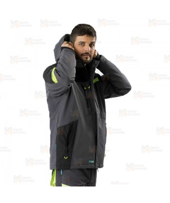 Parka deportiva acolchada con capucha en tejido Ripstop