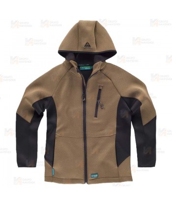 Cazadora deportiva softshell con capucha