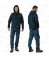 Cazadora deportiva softshell con capucha