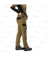 Pantalón laboral multibolsillos con tejido elástico  color beige/negro