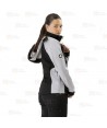 Chaqueta con tejido Softshell con capucha negra/gris