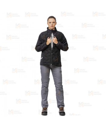Chaqueta deportiva con acolchado grueso tipo plumas para mujer