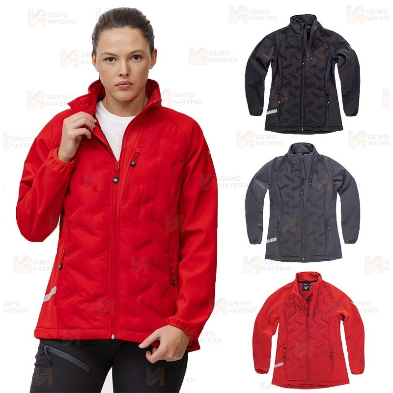 Chaqueta deportiva con acolchado grueso tipo plumas para mujer