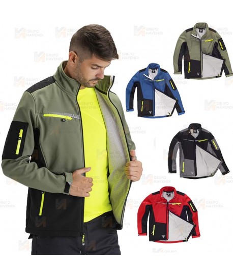 Cazadora softshell anti desgarro para actividades outdoor