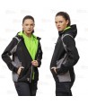 Cazadora softshell anti desgarro y capucha para actividades outdoor