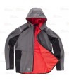 Cazadora softshell anti desgarro y capucha para actividades outdoor