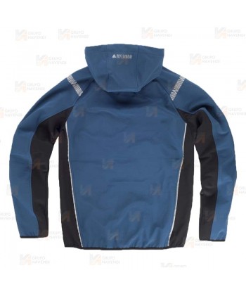 Cazadora softshell anti desgarro y capucha para actividades outdoor
