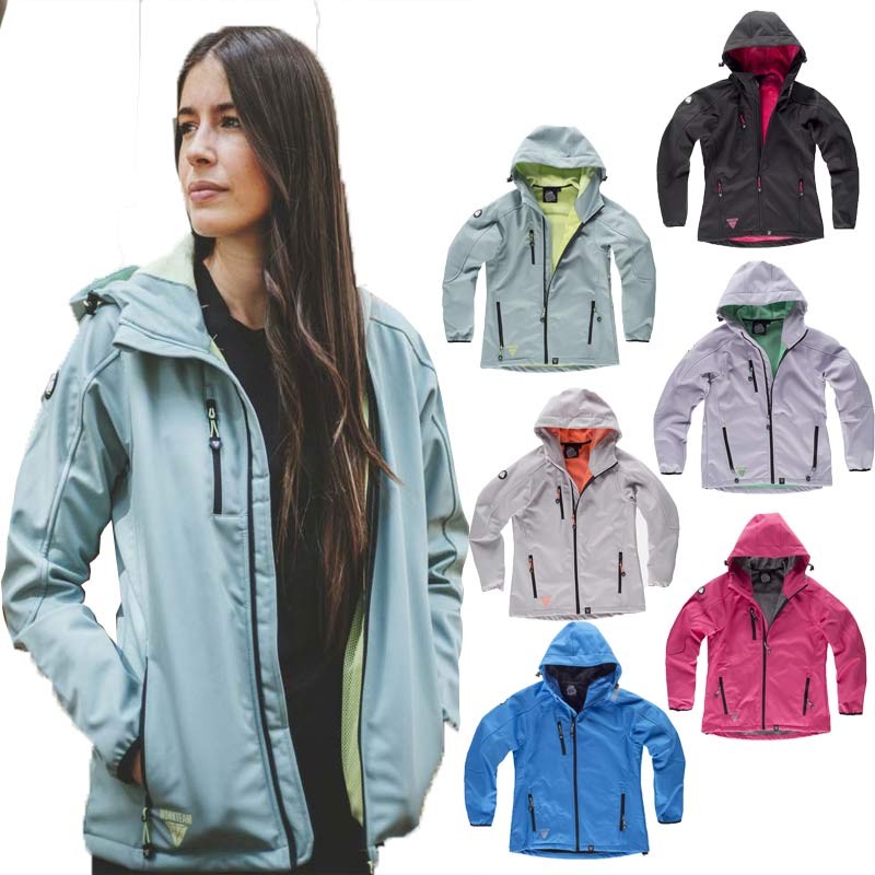 Cazadora softshell con capucha para actividades outdoor  (Mujer)