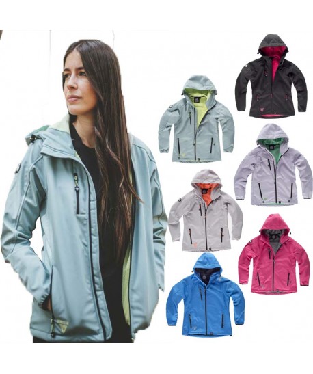 Cazadora softshell con capucha para actividades outdoor  (Mujer)