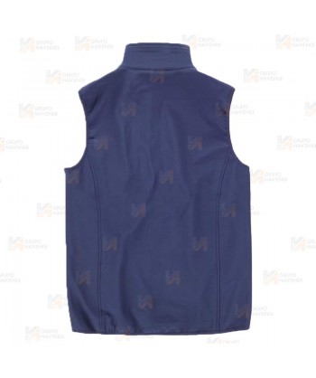 Chaleco softshell de doble capa color azul marino