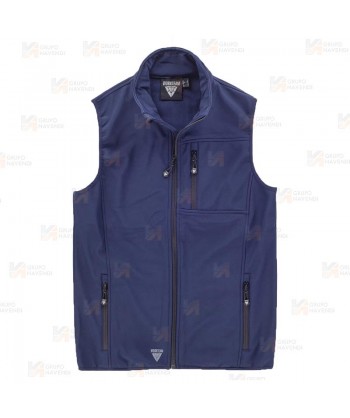 Chaleco softshell de doble capa color azul marino