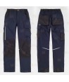 Pantalón laboral multibolsillos con tejido elástico ligero