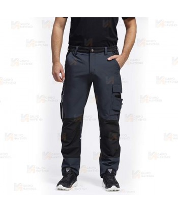 Pantalón laboral multibolsillos con tejido elástico ligero