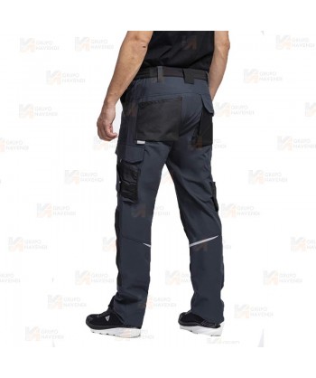 Pantalón laboral multibolsillos con tejido elástico ligero