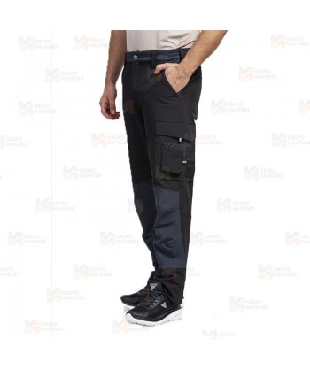 Pantalón laboral multibolsillos con tejido elástico ligero