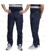 Pantalón laboral multibolsillos con tejido elástico color gris