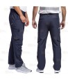 Pantalón laboral multibolsillos con tejido elástico color azul marino