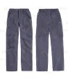 Pantalón laboral multibolsillos con tejido elástico color gris