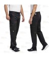 Pantalón laboral multibolsillos con tejido elástico muy fino y ligero color negro