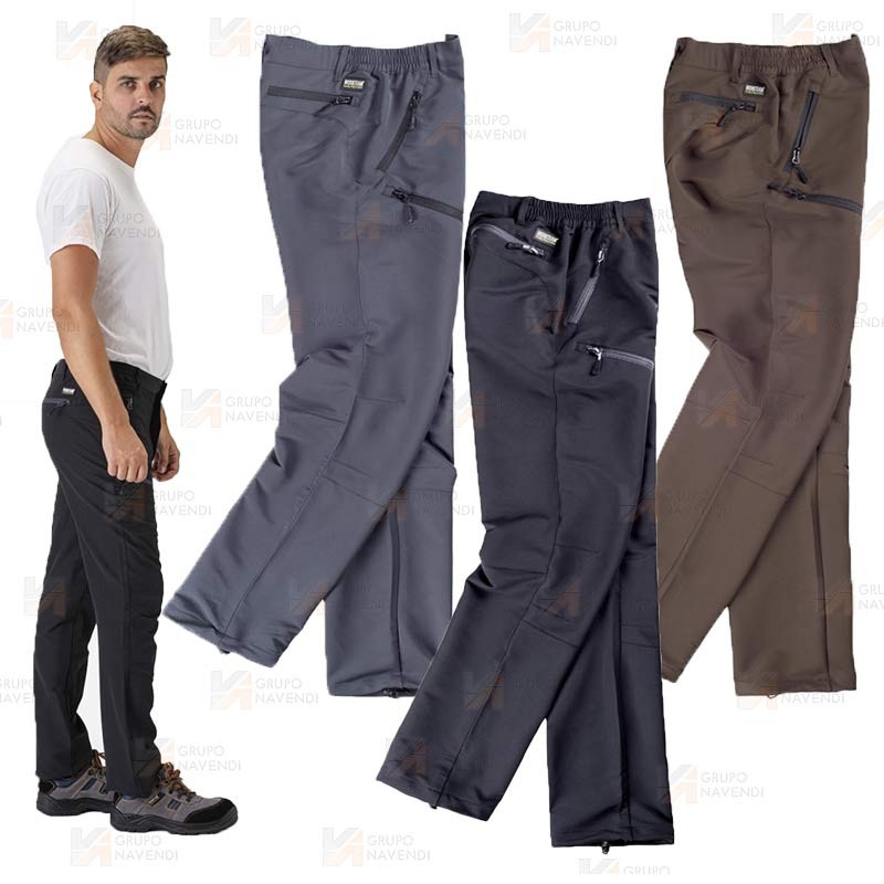 Pantalón sport multibolsillos bielástico y transpirable
