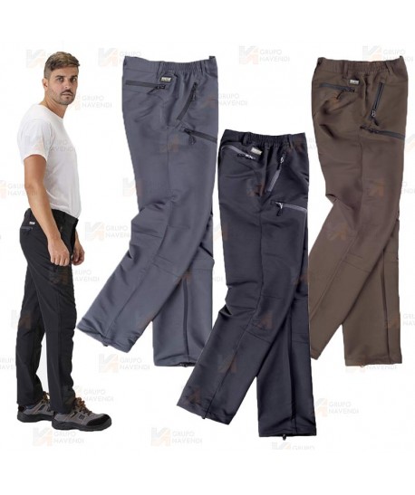 Pantalón sport multibolsillos bielástico y transpirable