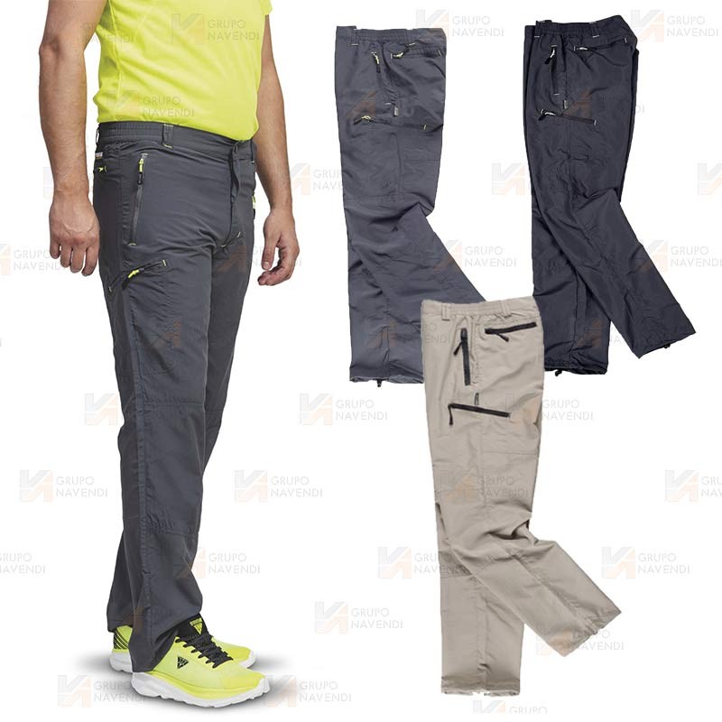 Pantalón sport multibolsillos de nylon transpirable