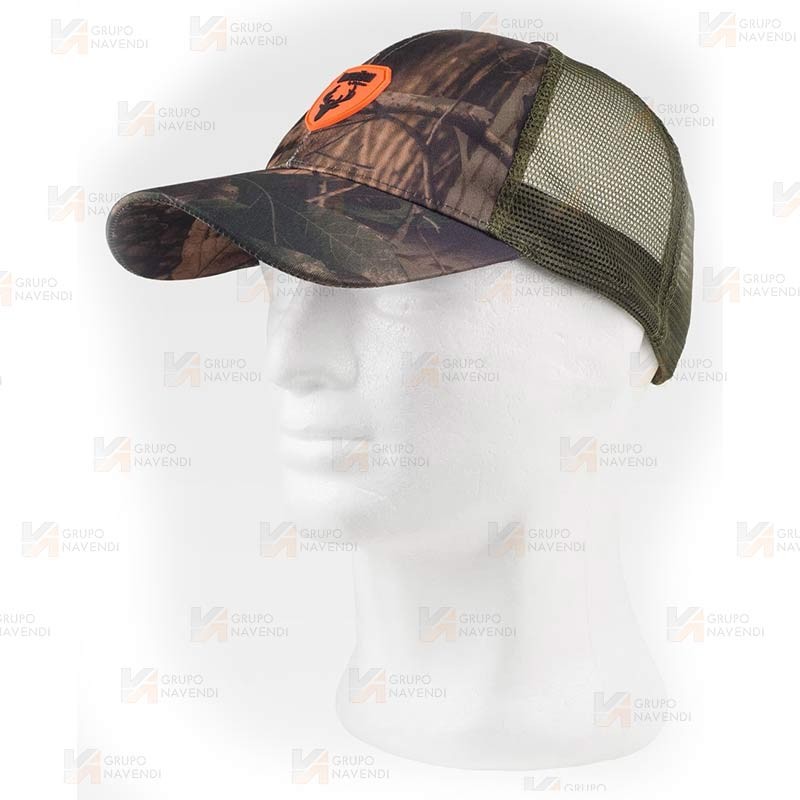 Gorra con visera y rejilla para caza o pesca