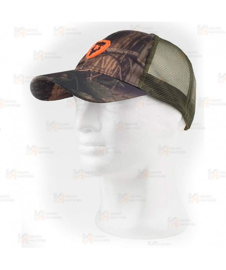 Gorra con visera y rejilla para caza o pesca
