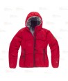 Cazadora combinada GÏLLD con capucha Roc-Neige para mujer color rojo