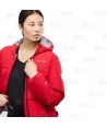 Cazadora combinada GÏLLD con capucha Roc-Neige para mujer color rojo